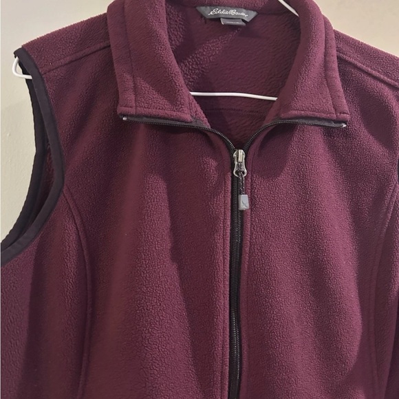 Eddie Bauer Maroon Fleece Vest - Picture 1 of 8